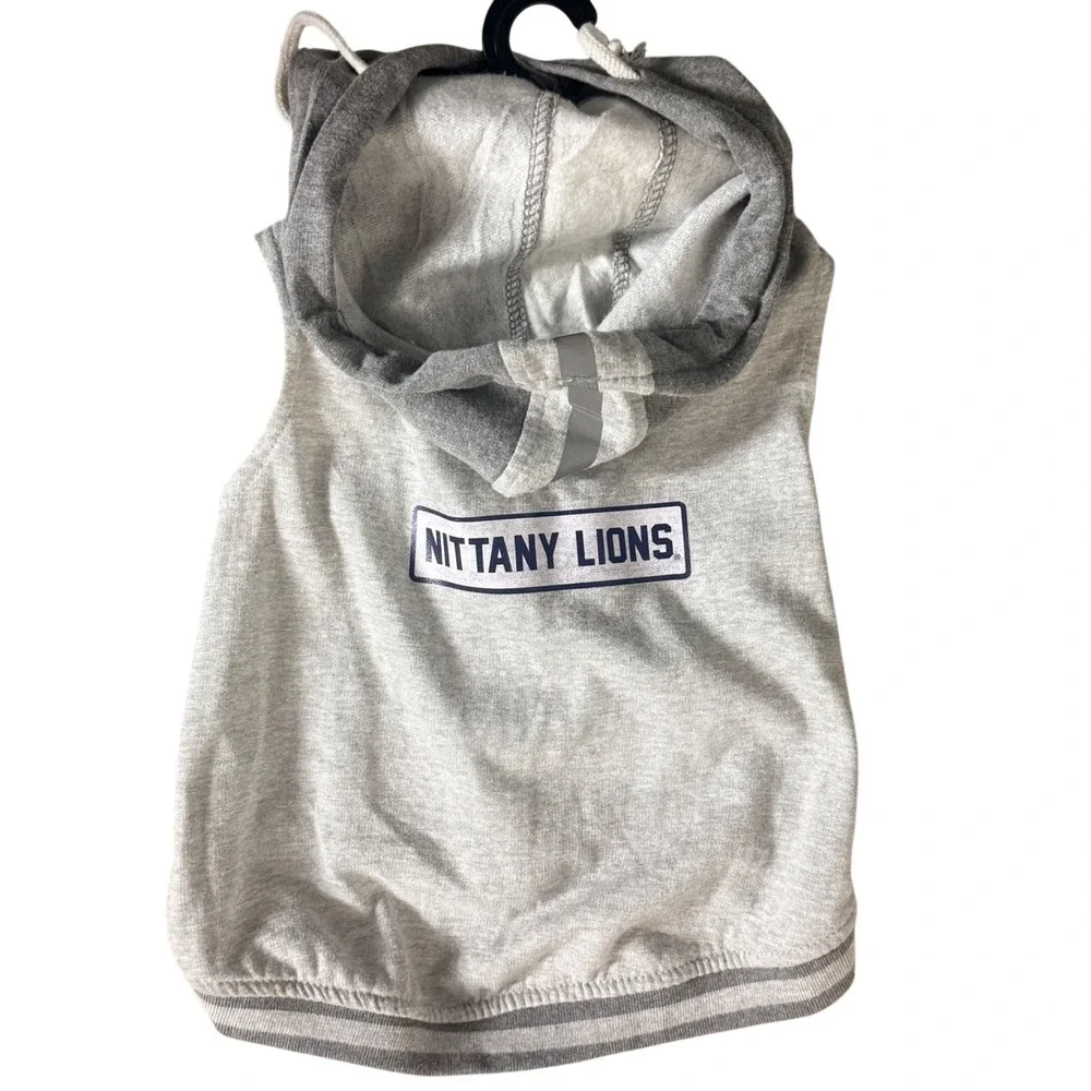 Penn State Nittany Lions Pet Hoodie Dog Sweatshirt Gray Navy Blue NWT Size M